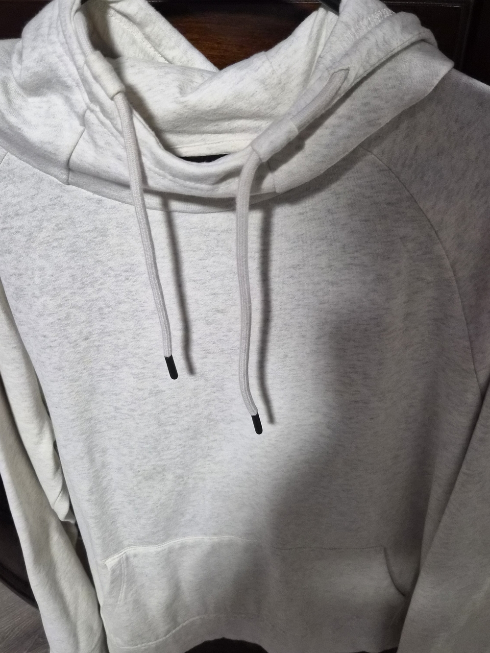 Express Men's Crewneck Hoodie in Heather Light Gray